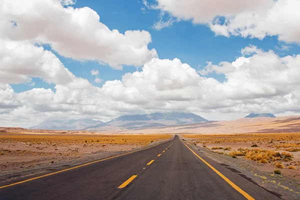 Empty asphalt road going straight — Stock Photo, Image