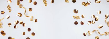 Altın renkli şenlikli dekor ve metin için yer ile Parti afiş