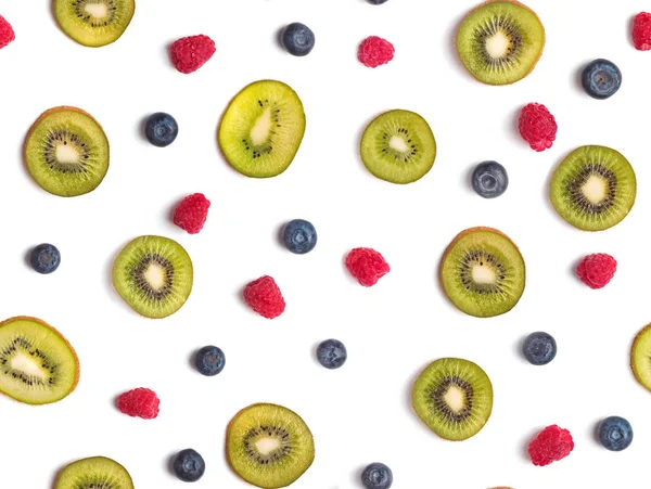 Çilek ve dilimlenmiş kivi ile Yaratıcı meyve dikişsiz desen