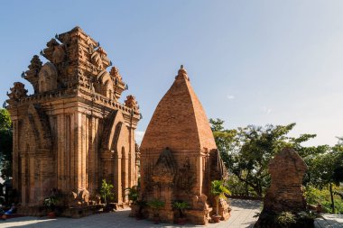 Po Ngar Cham Towers Nha Trang, Vietnam. Antik Khmer mimarisi.
