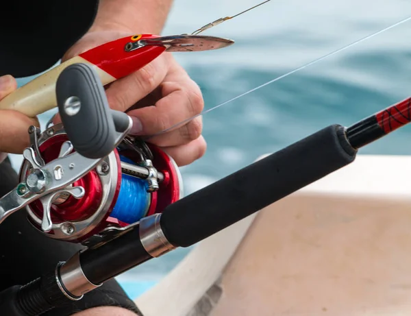 Angelköder Mit Großen Haken Kunststoff Fischköder Fischer Ausrüstung Angelköder Wobbler — Stockfoto