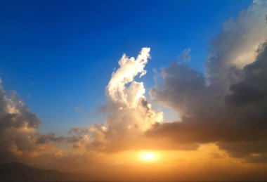 Sunbeam bulut günbatımı gökyüzü doğa kompozisyon cennet