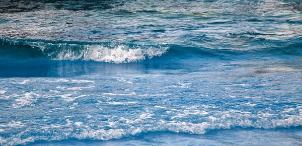 Água Tropical Natural Caraíbas Superfície Mar Onda Verão — Fotografia de Stock