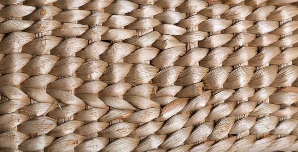 Jerami Tenunan Latar Belakang Tekstur Rotan Detail Kerajinan Tangan Tenun — Stok Foto