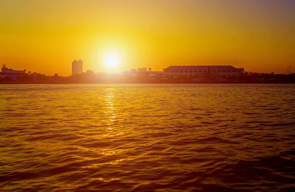 Sunrise scenic water river background tropical