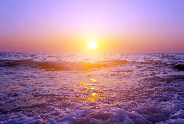 Beautiful Sunshine Sea Morning Landscape Nature Sunrise Spring Concept — Stock Photo, Image