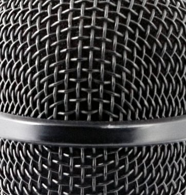 Retro mikrofon arka plan Mic, stüdyo mikrofon profesyonel yüzey.