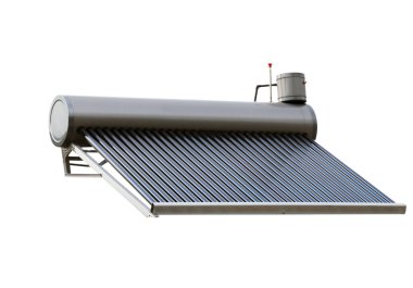 Alüminyum ısı boru Thermosyphon güneş su ısıtıcı enerji izole sistemi beyaz arka plan