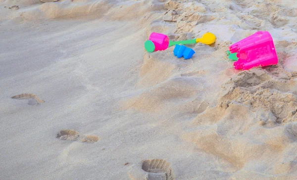 Set Giocattoli Spiaggia Bambini Ragazzi Ragazze Spiaggia Sabbia Vacanze Estive — Foto Stock