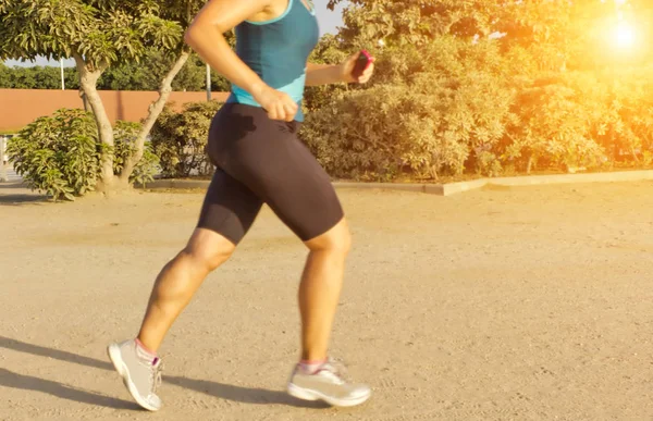 Activity Women Legs Racewalking Healthy Lifestyle Sports Summer City Sunrise — Stock Photo, Image