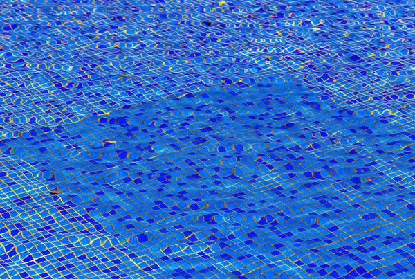 Texture Blue Mosaic Tiles White Filling Background Water Wave Swimming — Stockfoto