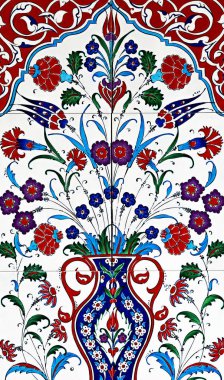 Sorunsuz patchwork çiçek süs vintage Osmanlı, seramik çiçek desenleri Türkiye'den Döşe