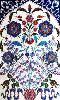 Tirkish stile süsleme Osmanlı desenleri Türkiye'den, çiçek şark süsleme Osmanlı geleneksel İslam stile Seramik levhalar