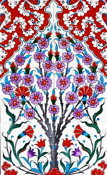 Velho Vitoriano Impresso Cerâmica Flor Ornamental Vintage Cerâmica Padrões Azulejos — Fotografia de Stock