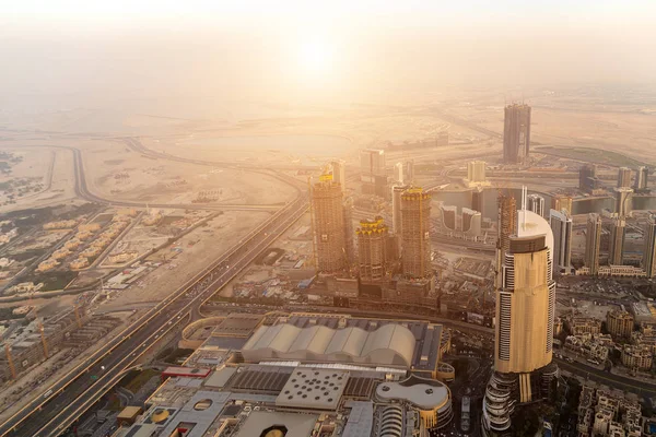 Luftaufnahme Des Stadthotels Berühmte Skyline Der Dubai Persischen Golf Wolkenkratzer — Stockfoto