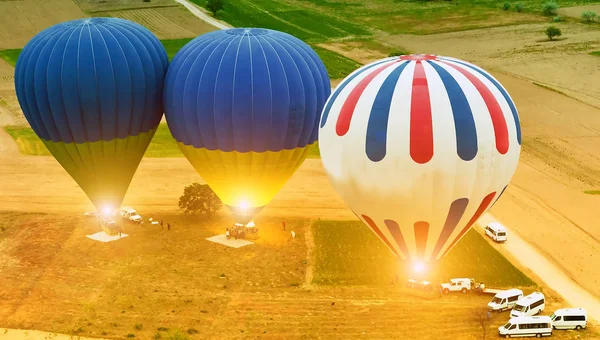 Kapadokya Tur Sıcak Hava Balonları Grup Sıcak Hava Balonu Kapadokya — Stok fotoğraf