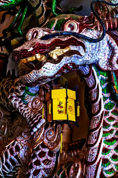 Dragon Statue Stucco Arts Chinese Zodiac Sign Symbolism Chinese Culture — Stock Photo, Image