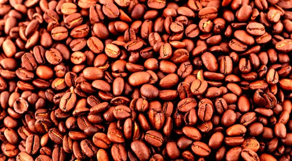 Kaffeebohnen Nahaufnahme Hintergrund Korn Arabica Texturierte Ernte — Stockfoto