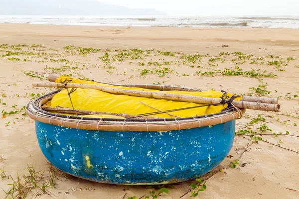 Corackle Boat Pham Van Dong Beach Vietnamese Fishing Nang Traditional — Stock Photo, Image