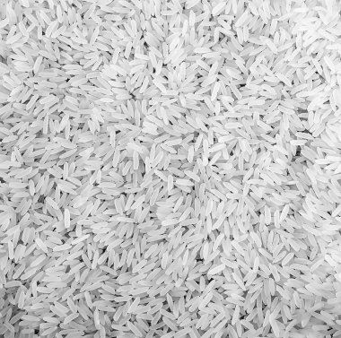 Yasemin uzun taneli pirinç beyaz arka plan Vietnam mutfağı garnitür Tay