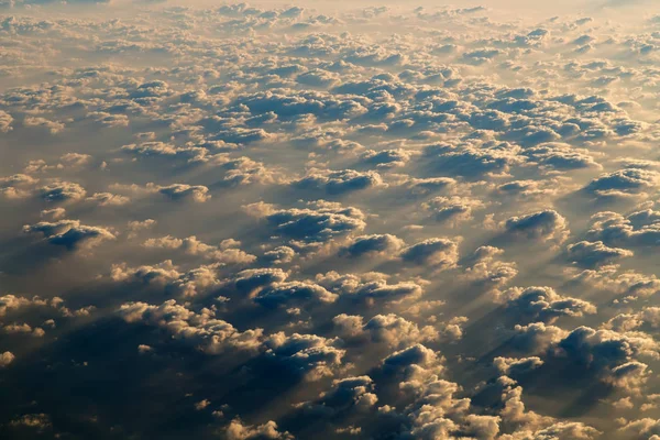 Paisagem Céu Dramática Paisagem Nuvens Vista Aérea Pôr Sol Nublado — Fotografia de Stock