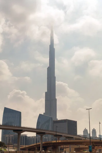 Dubai Emirados Árabes Unidos Janeiro 2016 Skyscrape Renomeado Burj Khalifa — Fotografia de Stock