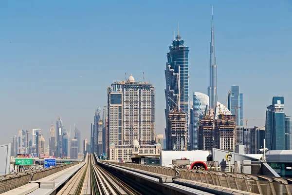 Dubai Egyesült Arab Emírségek 2016 Január Skyscrape Légi Nézetet Burj — Stock Fotó