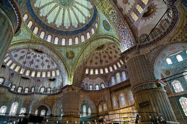 İç Sultanahmet Camii Istanbul, Türkiye — Stok fotoğraf
