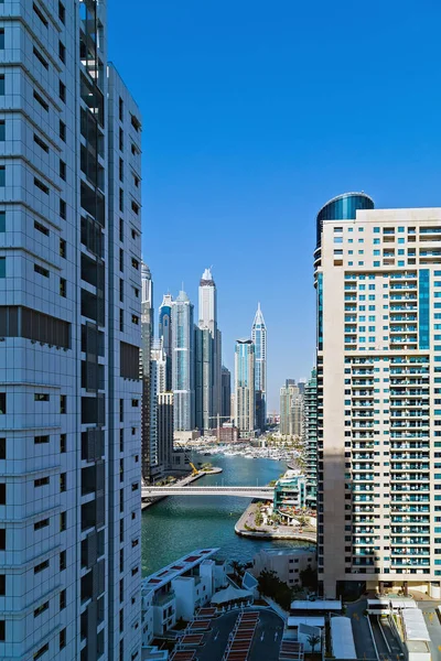 Byggnader i Dubai Marina bay Visa skyskrapor, Dubai, Förenade Ar — Stockfoto