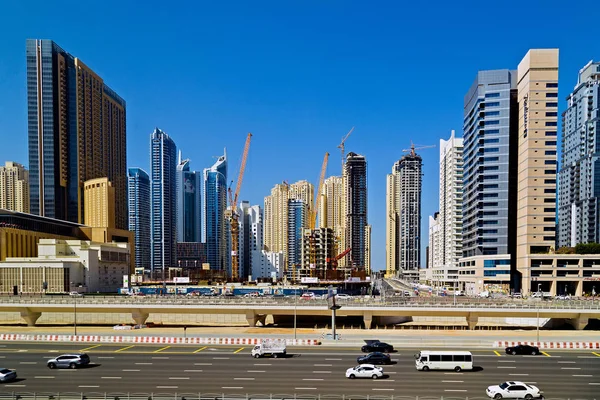 Skyscrapers Skyline view, Dubai, Émirats arabes unis — Photo