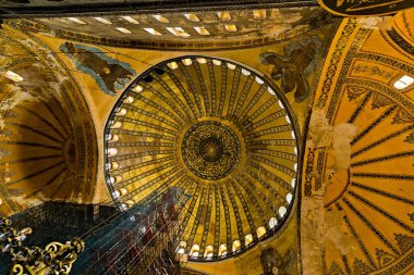 Ayasofya Sophia Interior patchwork en üstteki kubbe