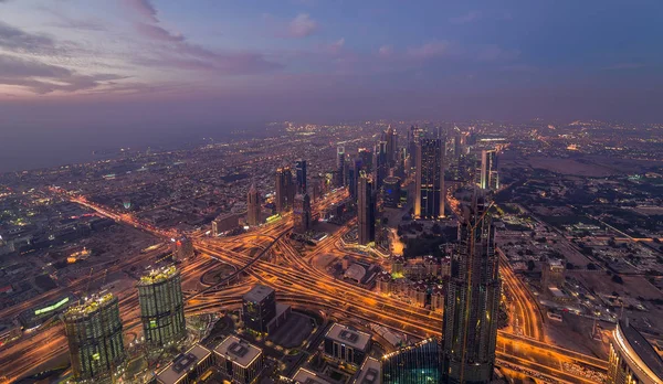 Vista aerea Dubai città Golfo Persico — Foto Stock