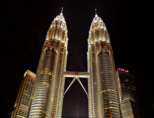 Kuala Lumpur city downtown skyline Twin Tower Skybridge Malaysia — Stock Photo, Image