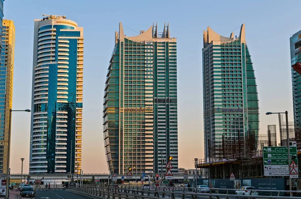 Byggnader i Dubai Marina bay Visa skyskrapor, Dubai, Förenade Ar — Stockfoto