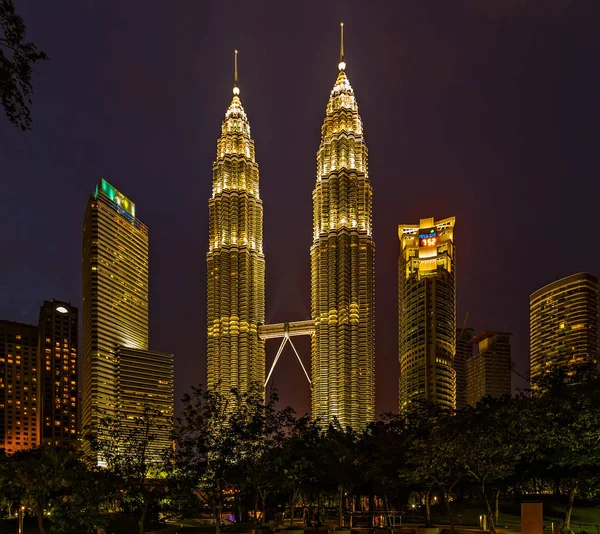 Κουάλα Λουμπούρ πόλη στο κέντρο της πόλης ορίζοντα Twin Tower Μαλαισία Εικόνα Αρχείου