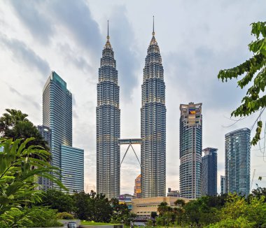 Kuala Lumpur Şehir ve Kl Kulesi, dünyanın en yüksek t havadan görünümü