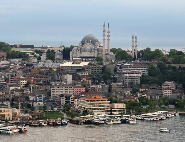 Панорамный вид достопримечательности Стамбул, Турция — стоковое фото