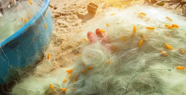 NET kayan nokta çizgi Balık tutma naylon bağlı l plastik yüzen sepet bo