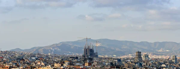 Sagrada Familia Ispanya Barcelona Panorama Görünümü