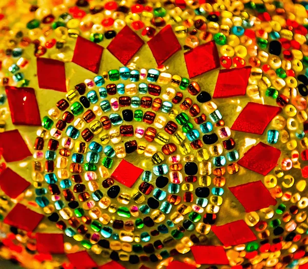 Árabe artesanal Mosaico colorido lâmpada . — Fotografia de Stock