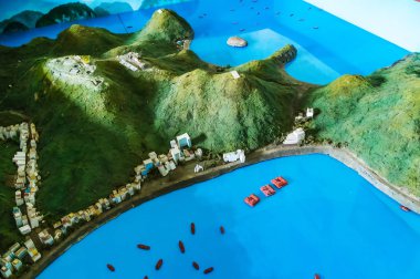 model Cat Ba Milli Parkı harita Kim Giao orman ve dağlar 