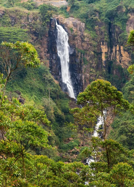 Aerial Top view nature background waterfall Stock Photo