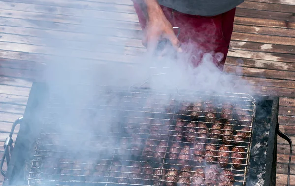 Grill smoke cooking Kebabs Grilling