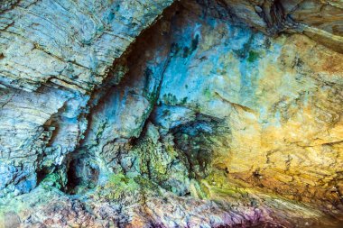 Zakynthos Yunan adası mavi mağaralar.