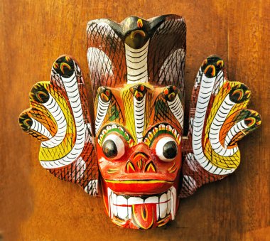 Geleneksel Ev Dekor kobra maskesi Sri Lanka.