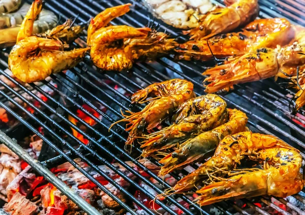Barbecue grill prawn or tiger shrimp