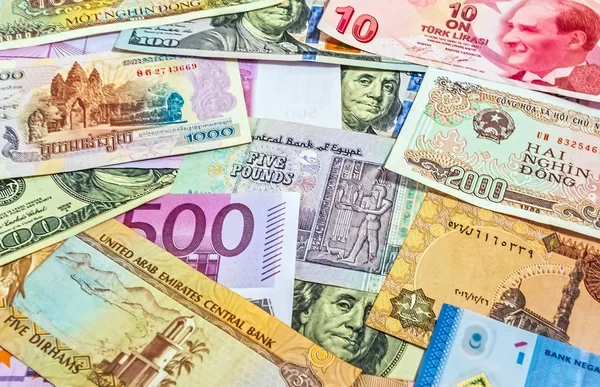 Sfondo banconote concetto di investimento in denaro — Foto Stock