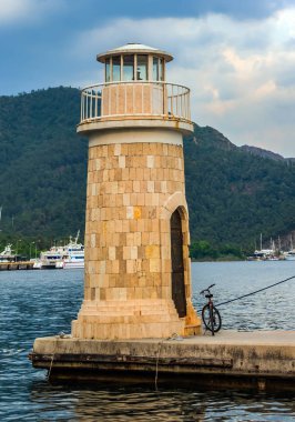 Marmaris old town Lighthouse sea view