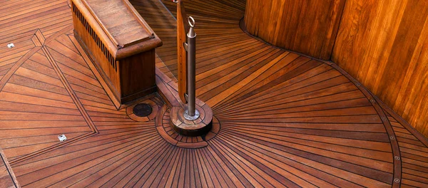 Treppe Deck Segelboot Holz Textur Hintergrund — Stockfoto