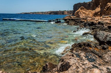 Kaya Sahili Sahili Kıyı Dağları Kızıl Deniz Mısır